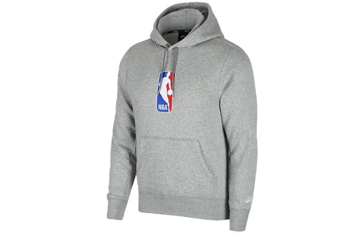 Nike X NBA Sweatshirts Men s Gray Hooded Moderate Regular 938413-063 XXL
