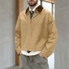 INCERUN Men Lapel Neck Long Sleeve Zipper Stitching Casual Cargo Jackets Coats