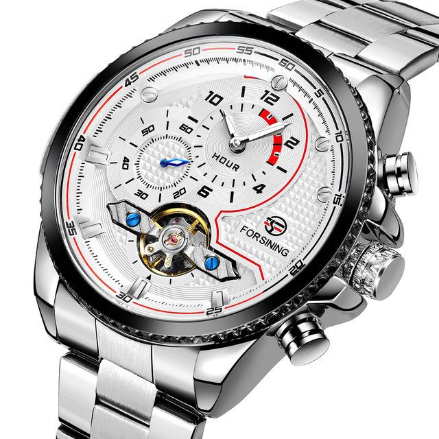 Mechanische Uhr Multifunktionale Herren Modische und lässige Schwungrad Vollautomatische Mechanische Uhr