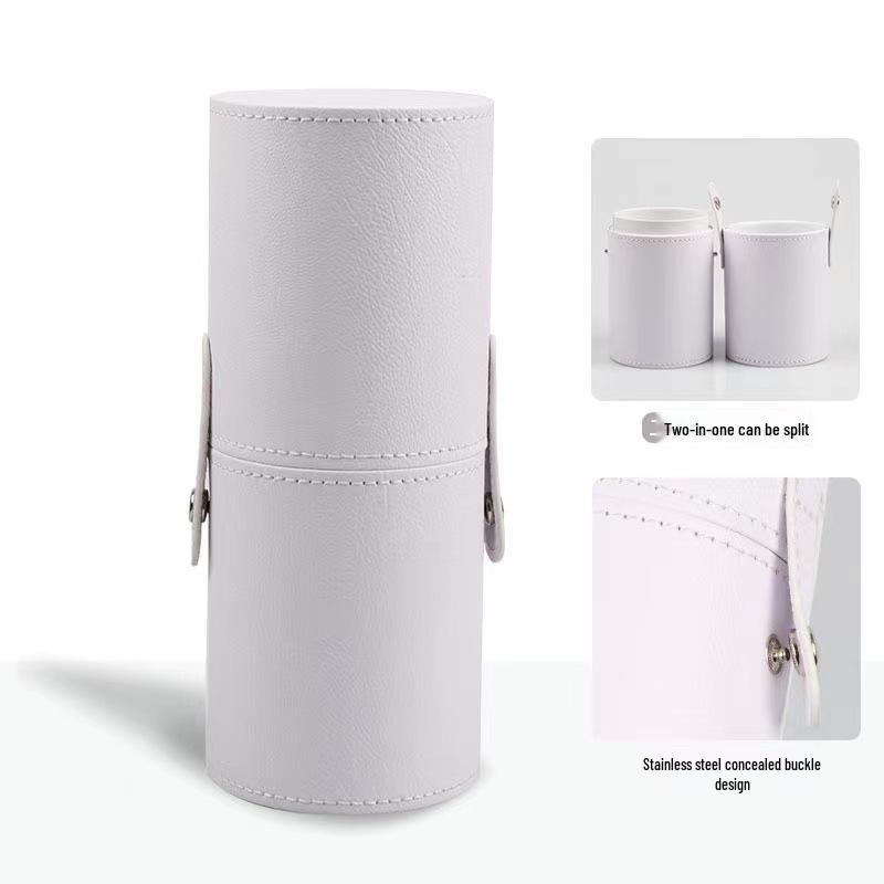 

Зеленый PU Кожа Ведро для хранения кистей для макияжа - Небесно-голубой