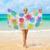 Lebhaftes tropisches Ananas-Muster Strandtuch Wandteppich Boho Picknickdecke Sommerurlaub Heimdekoration Wandkunst