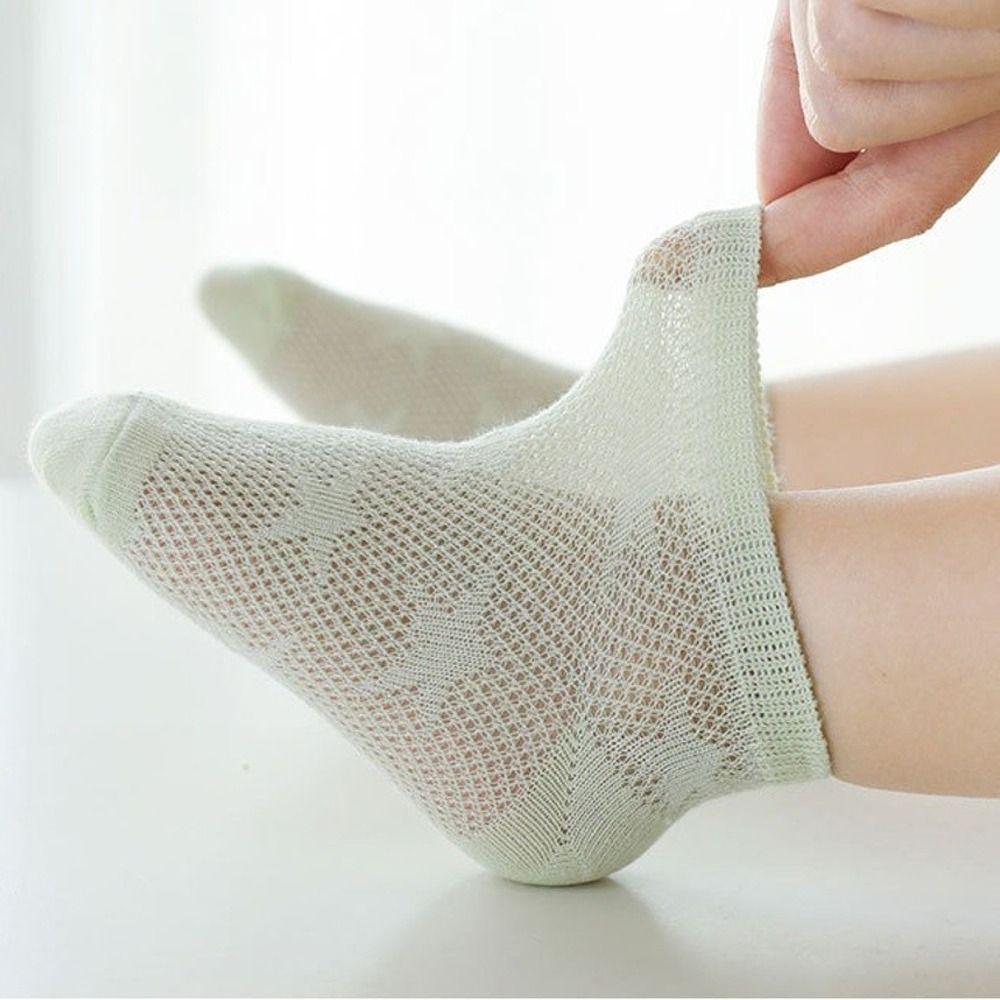 5Pairs Mesh Cotton Sock Soft Short Socks Fashion Socks Children