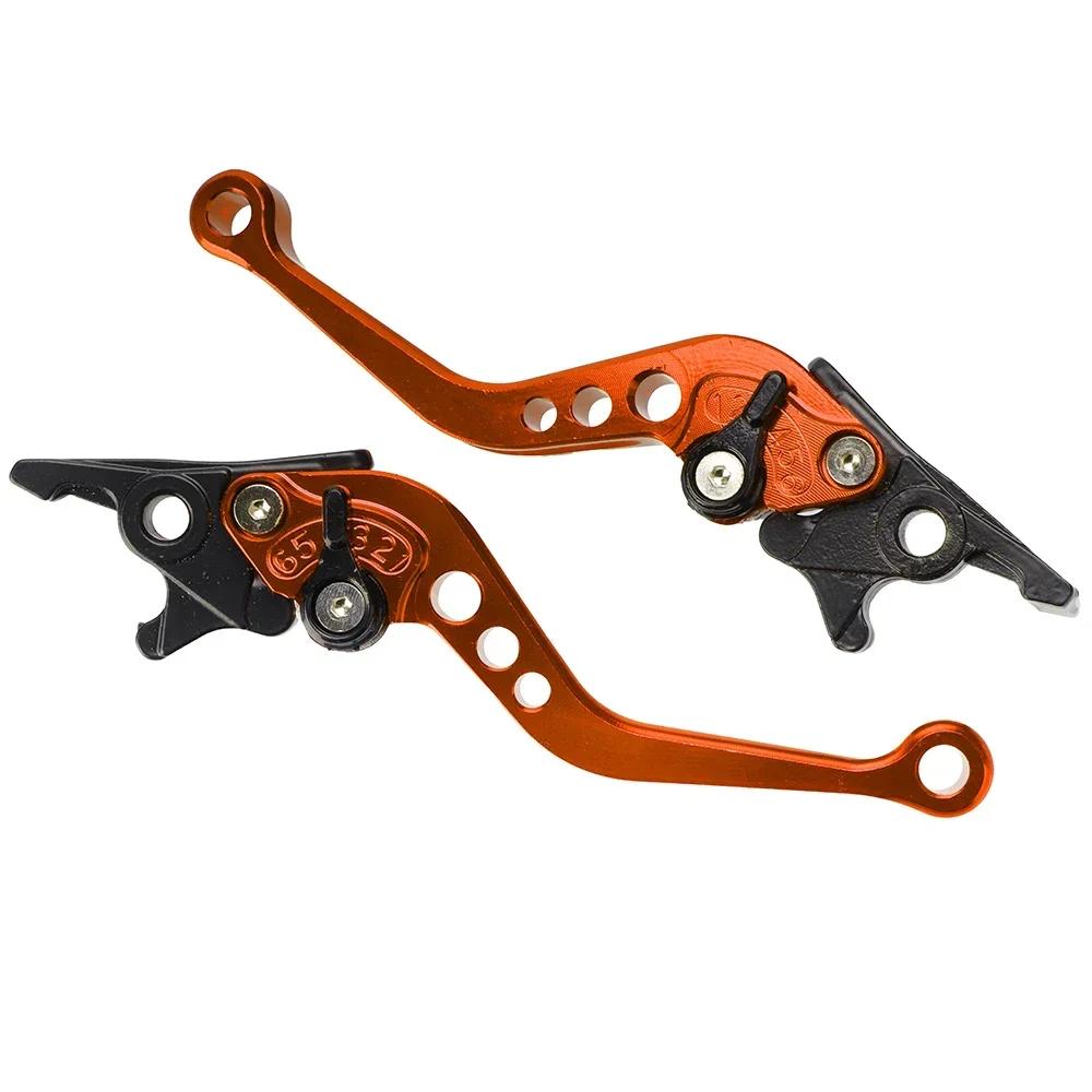 

1 Pair Universal Motorcycle Brake & Clutch Levers - Aluminum Alloy CNC Handle Lever for Scooter/Dirt Bike Modification оранжевый