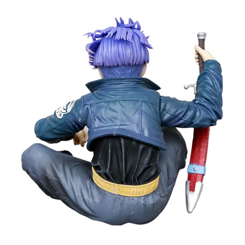 10cm Trunks Action Figure Anime Super Saiyan Sitting Position Torankusu Figurine Doll Statue Ornaments PVC Model Toy