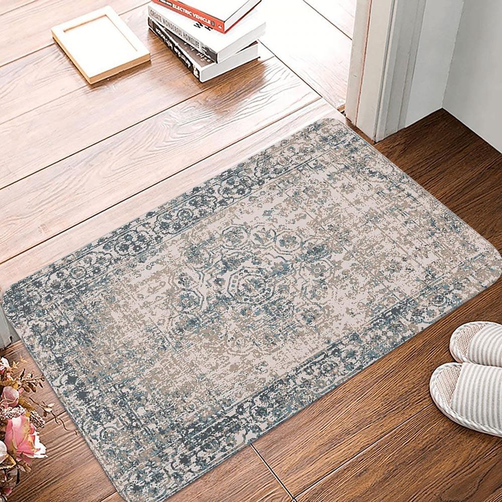 Vintage Boho Themed Doormat Non-Slip Bedroom Kitchen Bathroom Entracne Rugs Living Room Washable Carpet