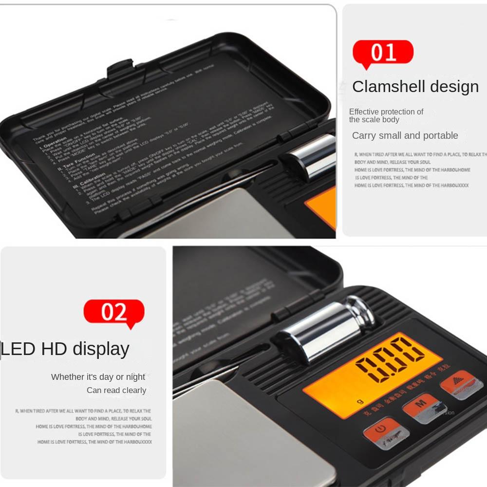 High Precision Jewelry Scale Digital Smart Pocket Scale Mini Electronic Gram Scale Gold