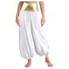 Womens Hippie Harem Pants Magical Lantern Style Metallic Shiny Patchwork Design Arabian Princess Costume