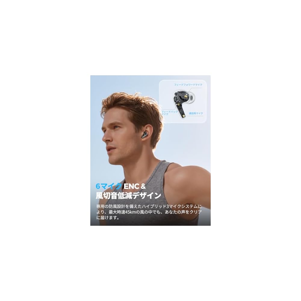 SOUNDPEATS C30 Wireless Noise Cancelling Earbuds Black Gray
