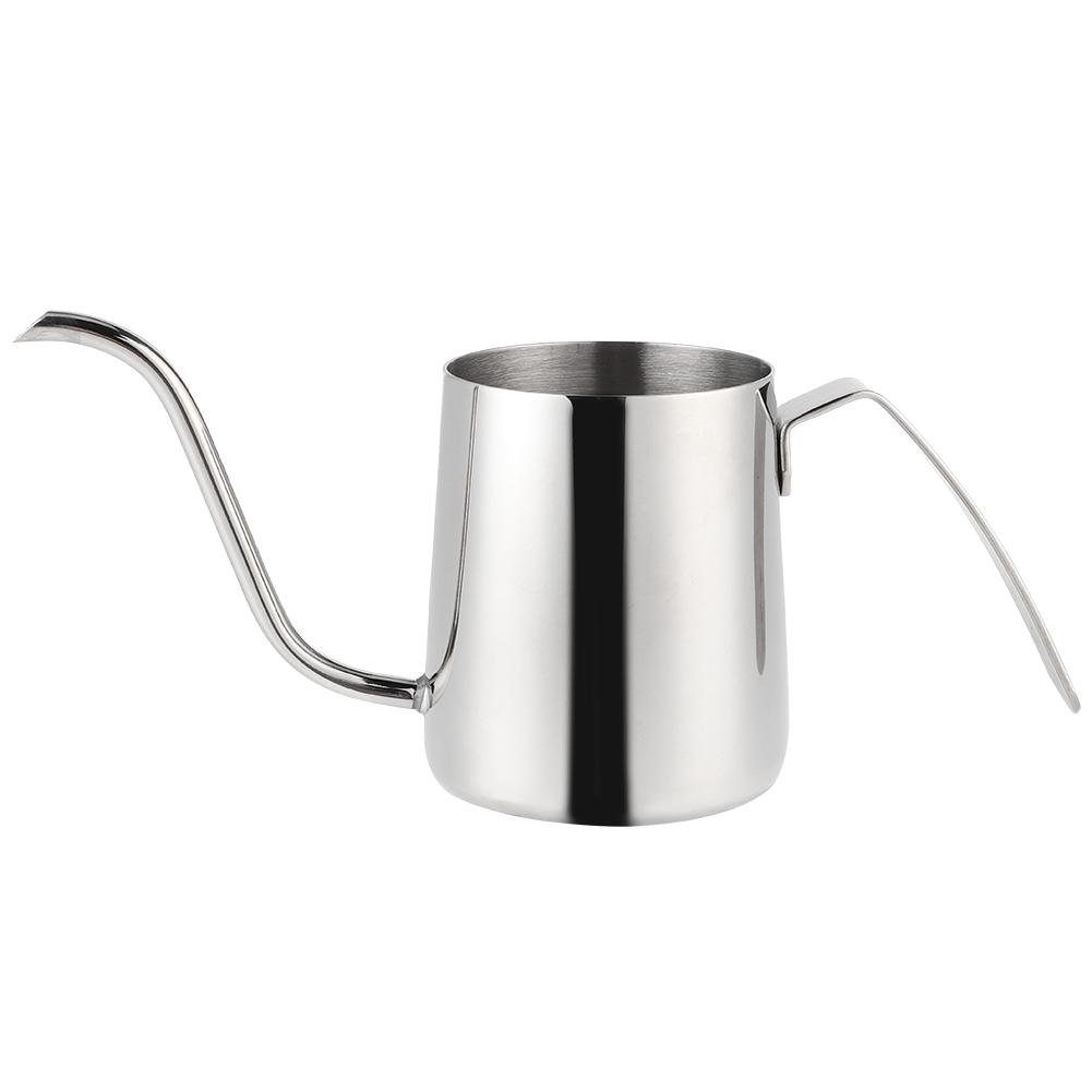 250ml Edelstahl Kaffeekanne Langausgießer Kessel mit Griff für Zuhause Kaffeehaus Ohne Deckel