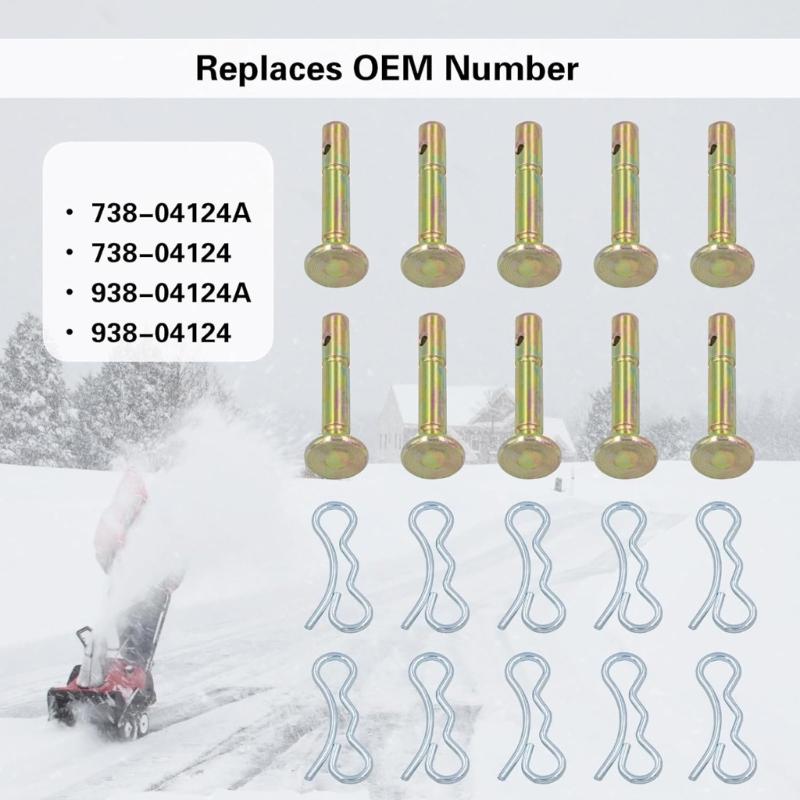 Pack of 20Pairs Shear Pin and Cotter Pin Suitable with Snow Throwers Sturdy Zinc Alloy Construction 1/4" x 1.5" Size