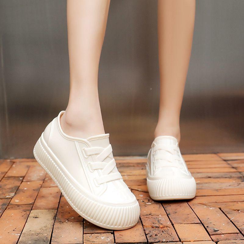 Women's Fashion Waterproof Thick Sole Short Shaft Anti-Slip Rubber Boots Kitchen Durable Trendy 2025 New Rain Boots