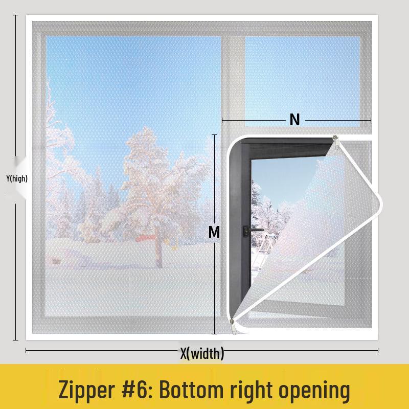 Windproof Winter Window Insulation Film: Cold Protection, Anti-Freeze Plastic Curtain for Balcony