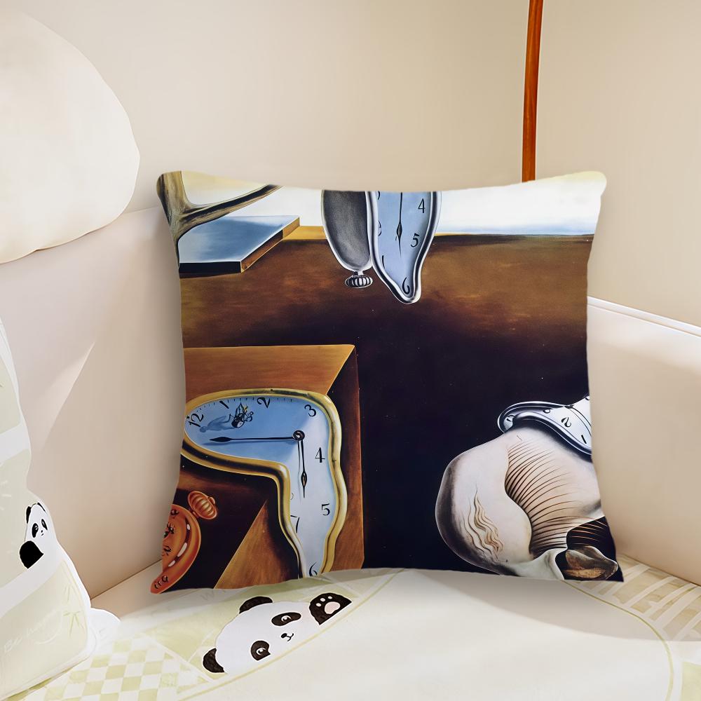 SSalvador Dali Pop Art cushion cover Pillow Case Plush Fabric Soft Double Sided Print Sofa Cushion Cover Throw Pillow Covers