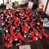 Abstract Red Black Gray Camouflage Pattern Carpet for Home Decor Suitable for Use As an Anti-slip1 For1room and Bedroom Sofas