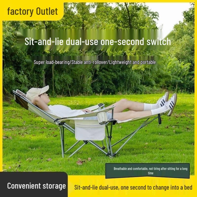 Verstellbarer Outdoor Klapp-Mondstuhl mit Fußstütze für Camping, Picknicks und Kunstskizzen