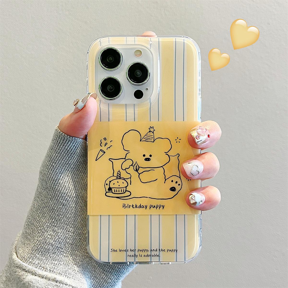 

Полосатый Милый Щенок Подходит для Чехла для Мобильного Телефона Opporeno13 для Женщин Креативный Стиль Opporeno10ins Oppoa iPhone XSMAX