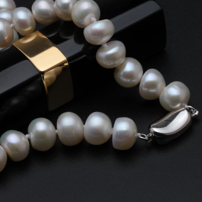 Genuine Natural Freshwater Pearl Necklace Women,Real Wedding White Pearl Necklaces Anniversary Gift In Box
