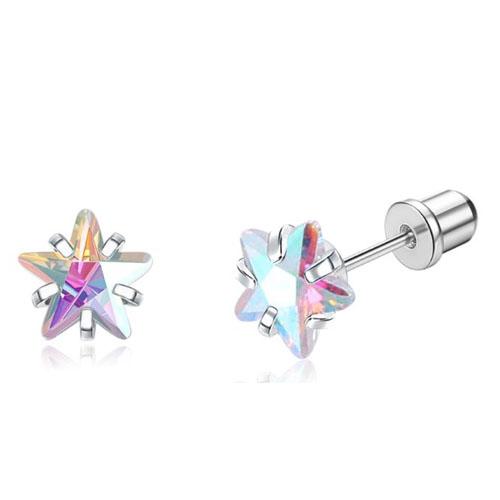 Bobisty Hypoallergenic Surgical Stainless Steel Earrings for Women Screw Back Earrings Cute Flower Butterfly Stud Hoop Earrings