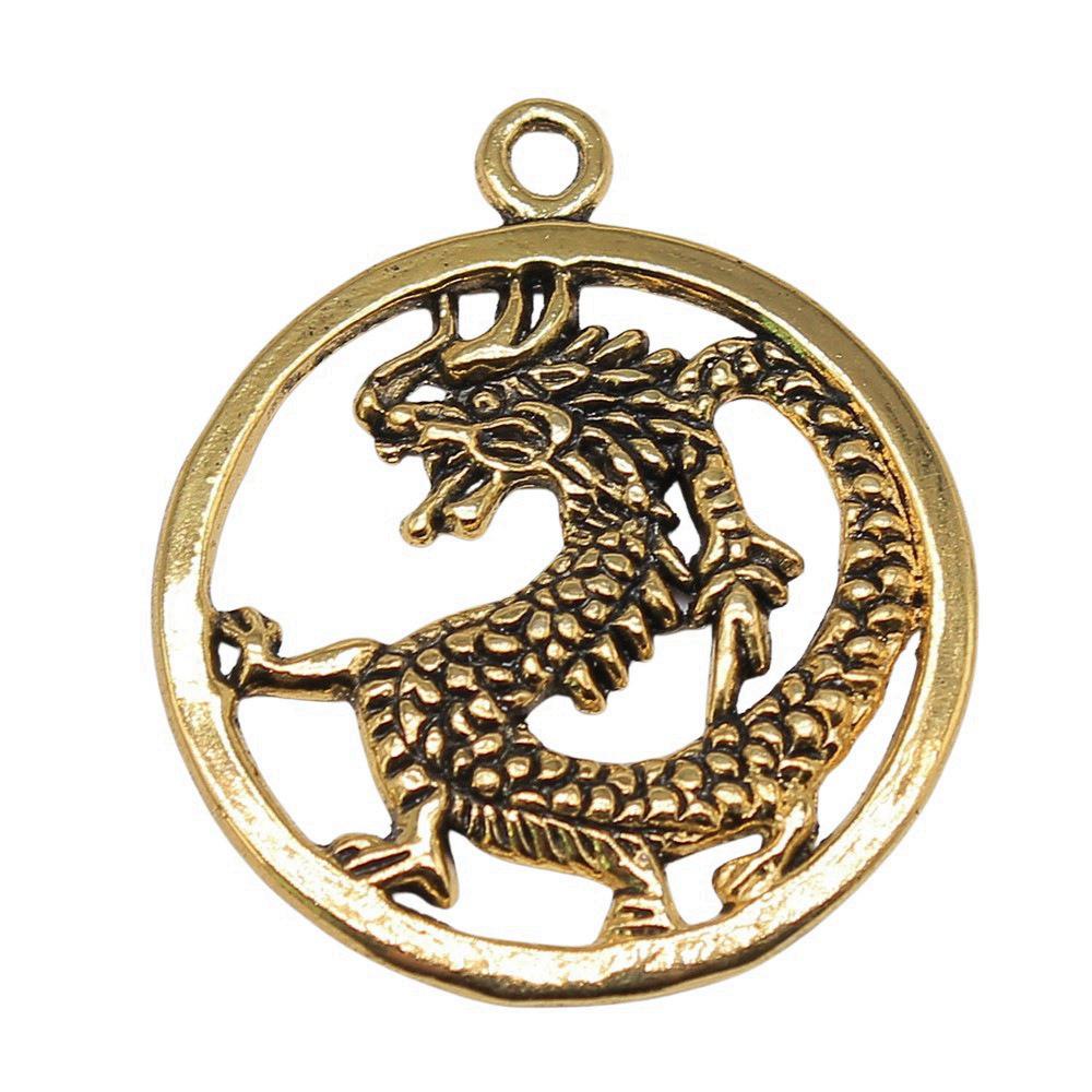 Alloy Pendants Dinosaur Dragon Wing Charms Vintage For Gothic DIY Jewelry Making Supplies
