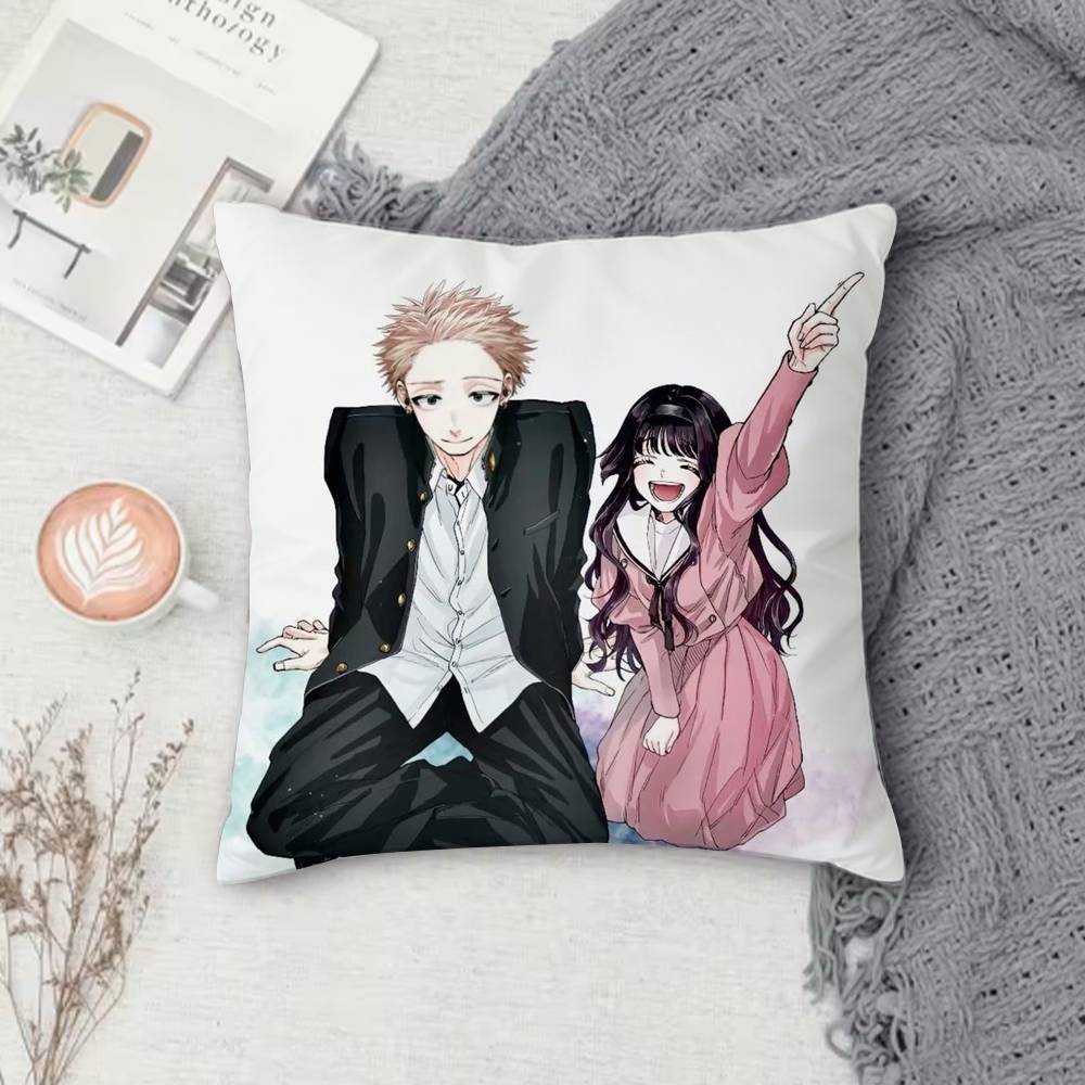 KKaoru Hana wa Rin to Saku Doublesided Printed Square Pillow Cover Decorative Cushion Cover for Sofa Bedroom Bedside 30X30cm