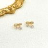Sweet Bow Shape Full Diamond Zircon Stud Earrings