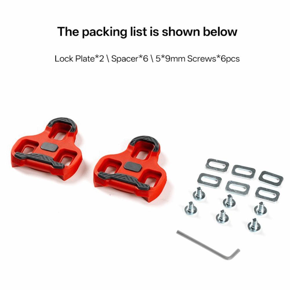 3-Hole Bike Cleats Anti-Slip TPU Cycling Cleats High Performance with Accessories and Tools for Look KEO Pedals 6