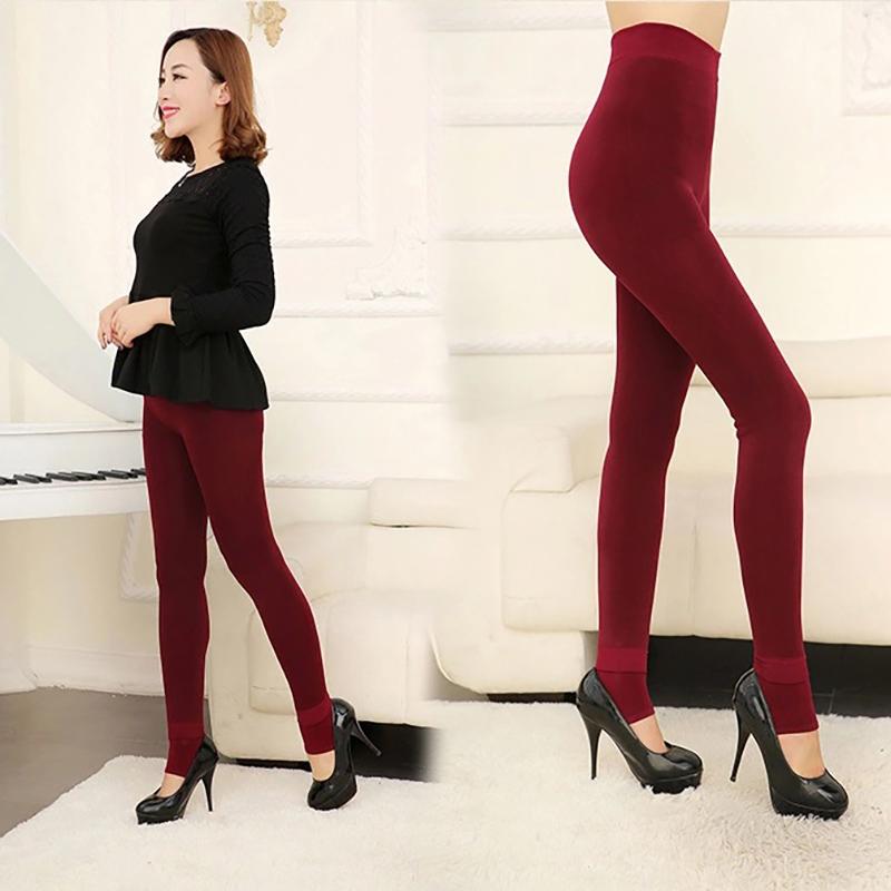 Pantaloni groși de toamnă și iarnă, colanți de pluș, talie înaltă pentru femei, mărime plus, catifea perlată, încălzitor pentru picioare, pantaloni all-in-one