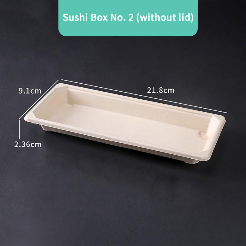 Disposable Sushi Box Home Takeaway Packaging Box Environmentally Friendly And Biodegradable Rectangular Sushi Plate Meal Box