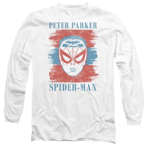 Spider-Man Unisex Adult Peter Parker Striped T-Shirt