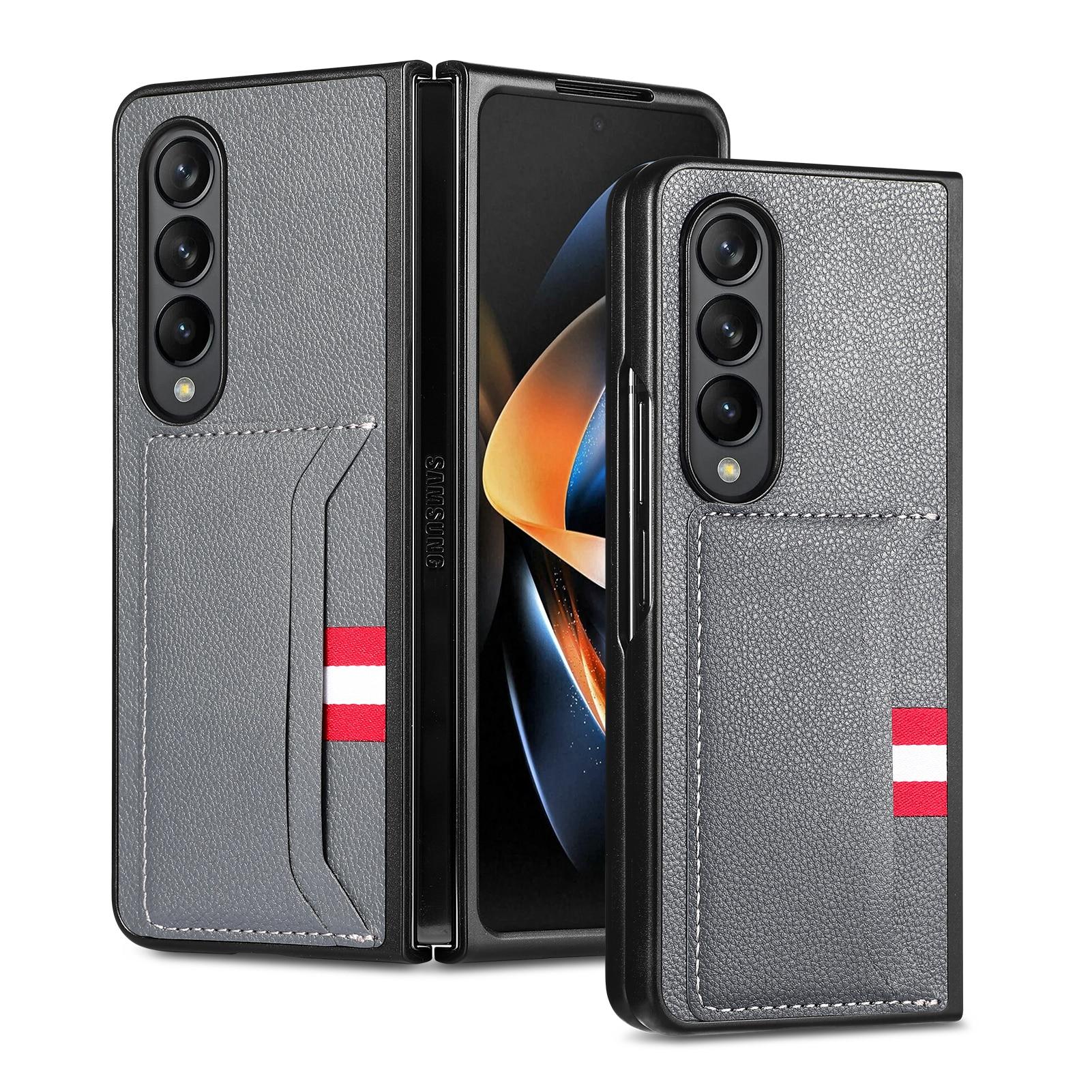 

Card Pocket Precise Cutout Leather Cover Case for Samsung Galaxy Z Fold 4 Fold3 Fold4 Fold2 Zfold4 Fold 3 2 Anti-Glare Cases