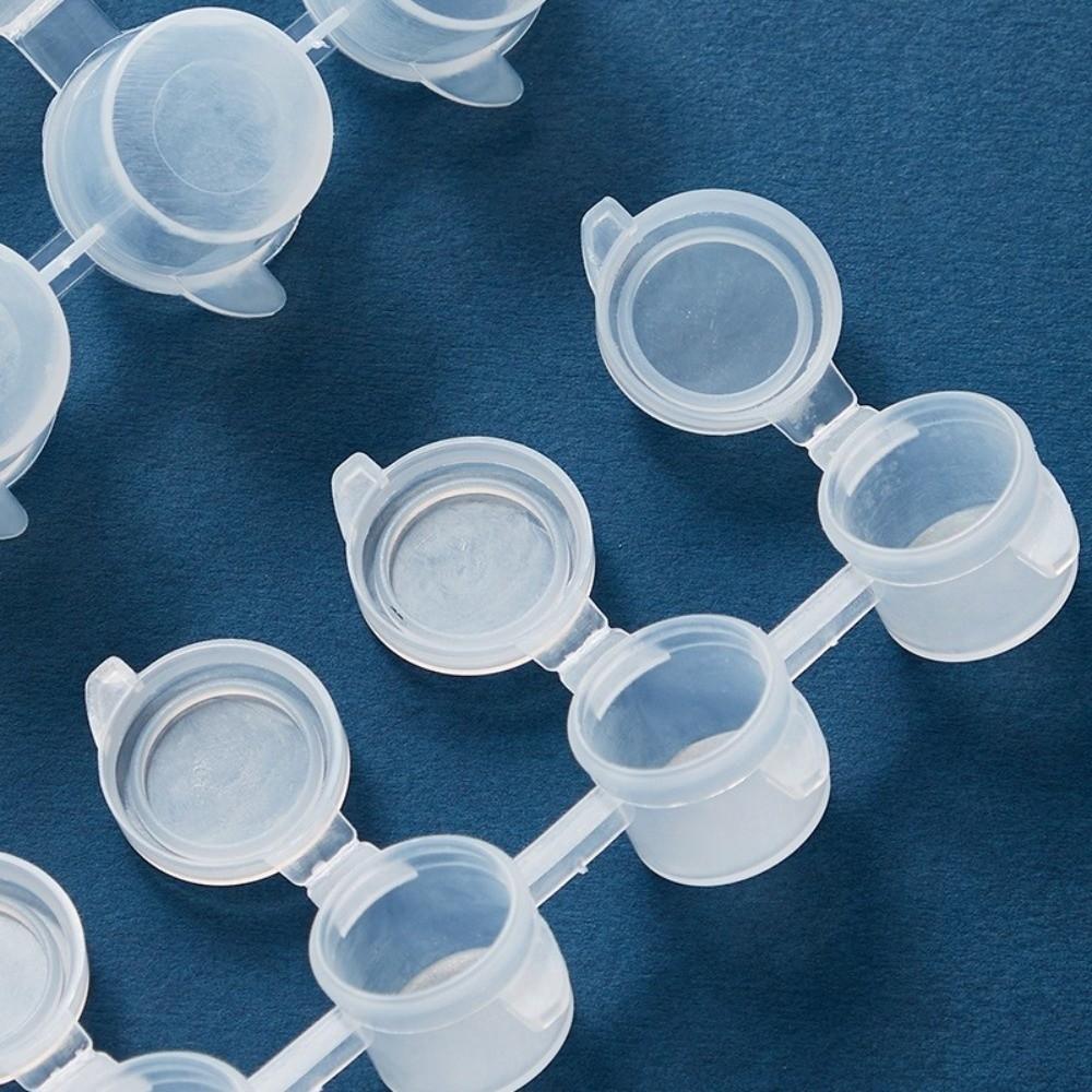 Compact Design Plastic Empty Paint Strip 6/8 Connected 2ml 3ml 5ml Paint Pots Refillable Paint Storage Cups Gouache