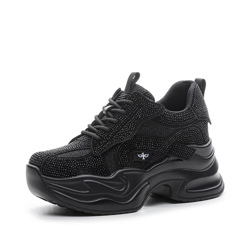 Frühling und Sommer Damenschuhe neue Sportschuhe Damen dicke Sohle Muffin Innenhöhe erhöhen Mesh atmungsaktiv leicht Laufschuhe Trend