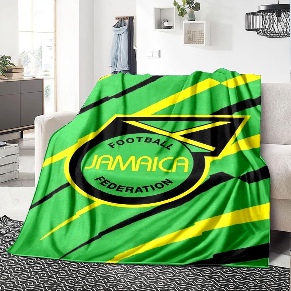 Jamaica Print Flannel Blanket High Quality Warm Comfortable Cover for All Seasons Perfect for Gifts Home Decor