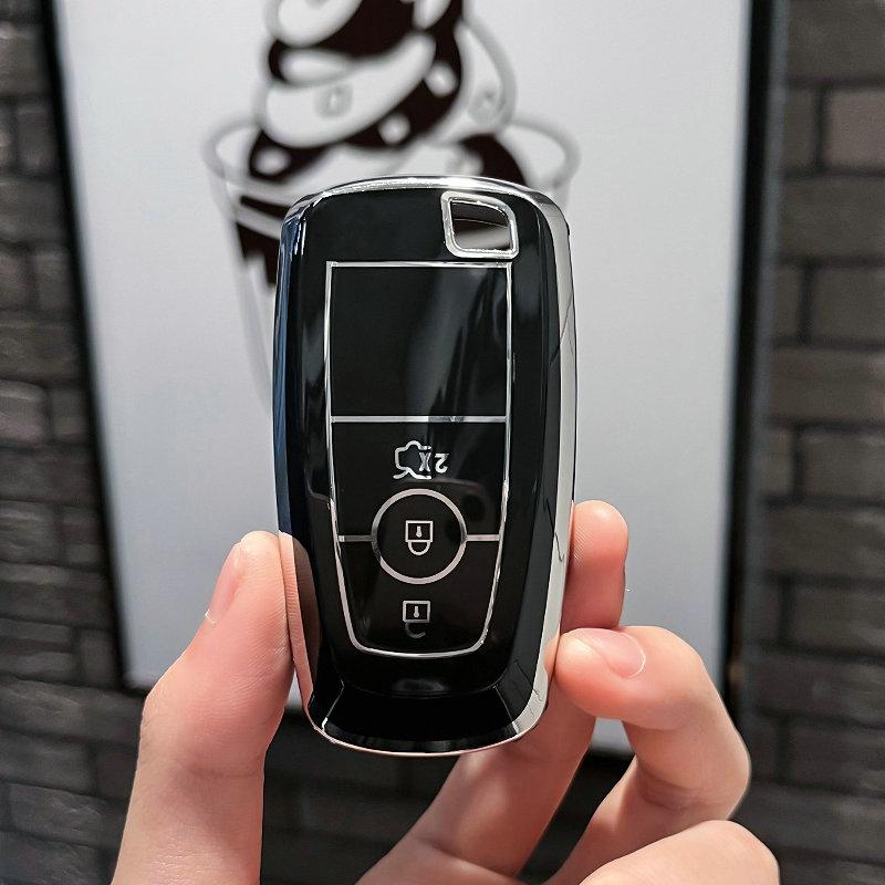 

TPU Car Key Case Cover Shell Fob For Ford Fusion Edge Mustang Explorer F150 F250 F350 F450 F550 Ecosport Escape Keychain