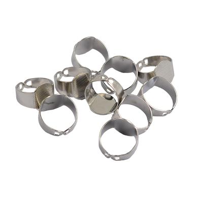 10 x justerbart mässingslim på bandplattan Basring gör det själv i silver