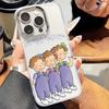 Cartoon Triplets Phone Case For IPhone 17 16e 16 15 14 13 12 11 Mini Pro Max X XR XSMAX 8 7 Air Plus Transparent Soft Cover