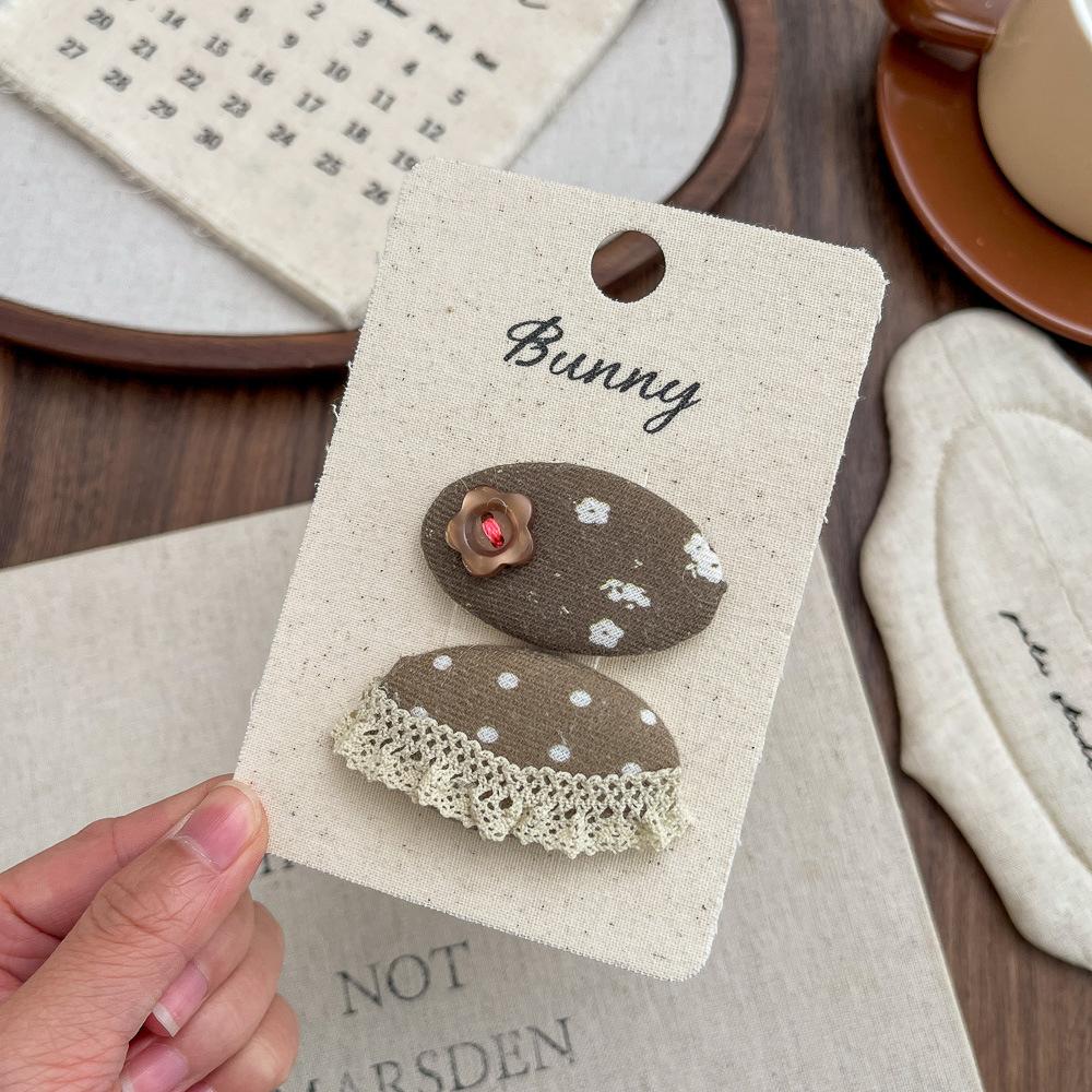 Cartoon Children's Hairpins Fabric Knitted Cute Girl Barrettes Bangs Side Clip Hairpin Hair Clip Kids Headwear Hair Accessories