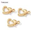 14K Gold Plated Brass Heart Lobster Clasp Connectors Hooks,End Clasps For DIY Necklace Bracelet Jewelry Making Findings Supplies