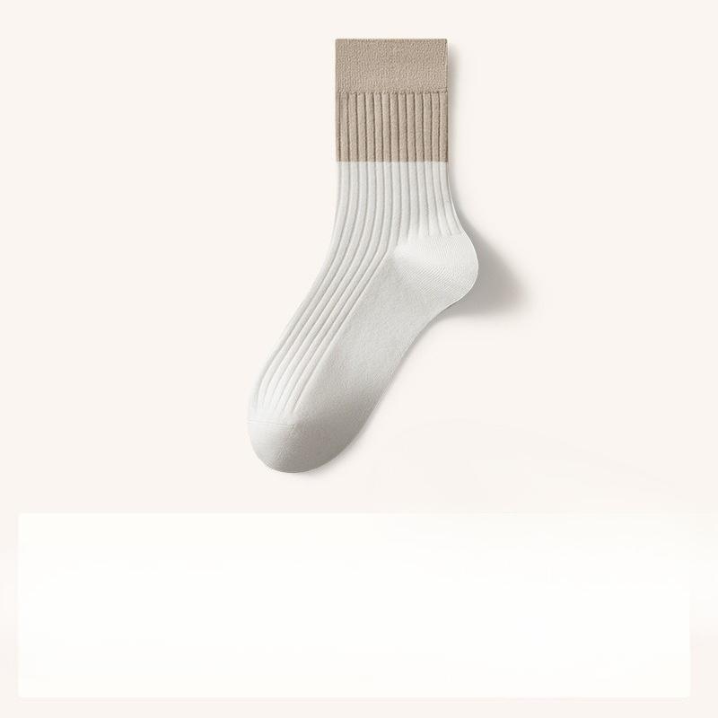 Wool Socks for Men's Autumn and Winter Warmth Mid-calf Socks, Antibacterial and Deodorizing Cashmere
