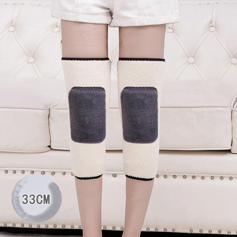 Winter Knee Pads Imitation Cashmere Knee Pads Knee Sleeve Warmth Cold Protection Resilience Thick Cotton Leggings Knee Pads Professional Grade