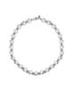 Fluffy Crystal Silver Ball Necklace