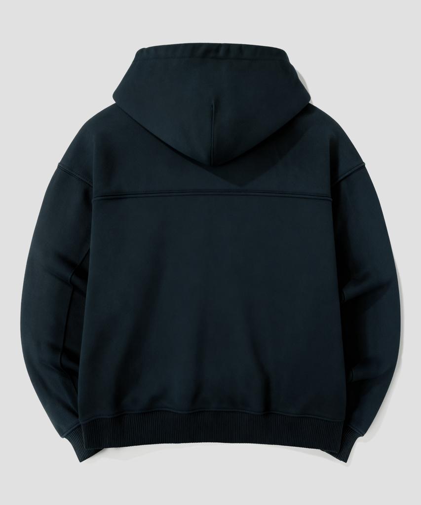 Oversized Basic Logo Hoodie [Navy]