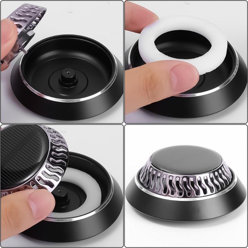 Car Microwave Solar Rotary Aromatherapy RV Truck Perfume Diffuser Essential Oil Diffuser Solar Ornaments with Fragrant Tablets