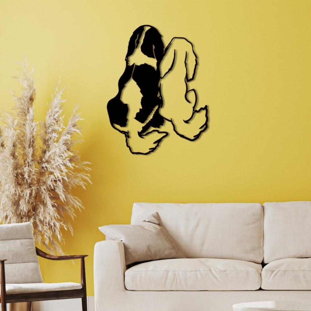 Minimalist Metal Dog Wall Art Sculpture Home Decor Indoor Outdoor Hanging Gift for Pet Lovers