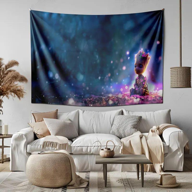 

Groot tapestry, wall of guardians 75x100 чёрный