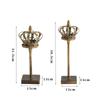 American Style Wrought Iron Crown Candlestick Ornament for Dining Table or Hotel Decor