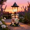 Sisters Solar Outdoor Light Statue Ornaments