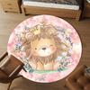 1pc Lion Flowers Round Chair mat Area Rug - Non-Slip, Floor Mat for Office, Bedroom, and Indoor Decor c1125537