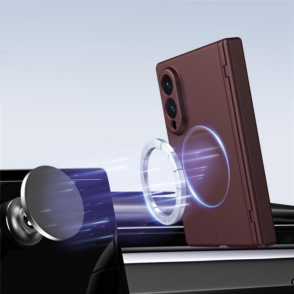 Case for Samsung Galaxy Z Fold 8, with glass for external screen, for MagSafe, burgundy