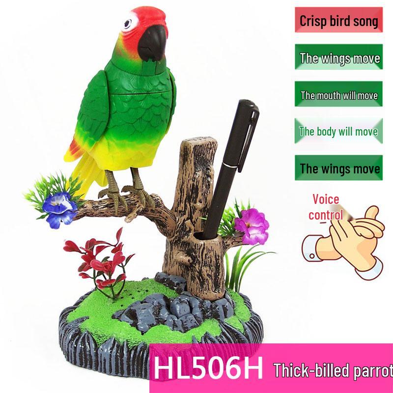 

Игрушка-попугай с голосовой активацией: Анимированная, Реалистичная Птица для Детского Развлечения и Домашнего Декора
